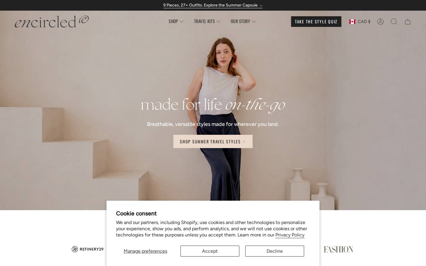 Encircled homepage screenshot
