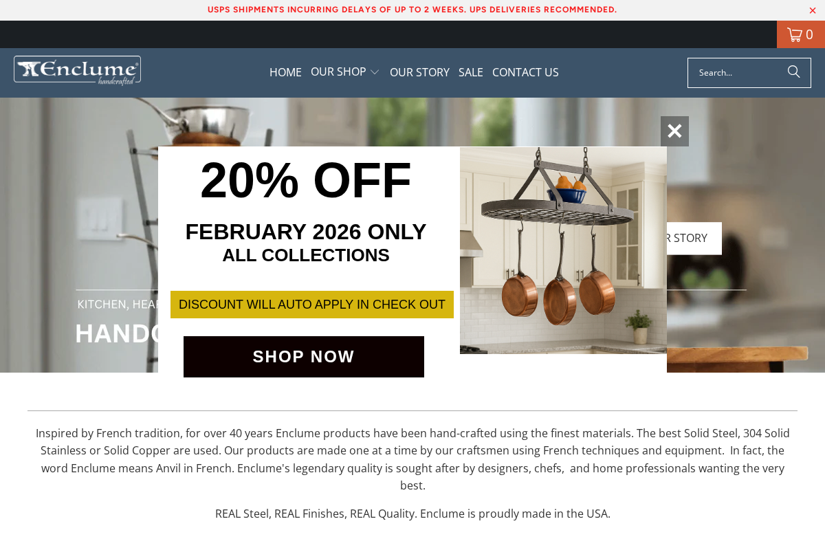 Enclume Design Products homepage screenshot