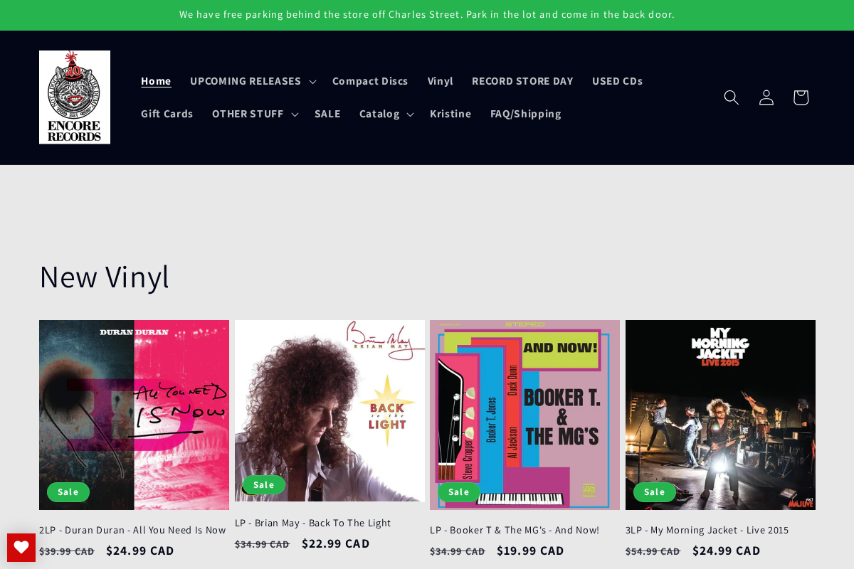 Encore Records Ltd homepage screenshot