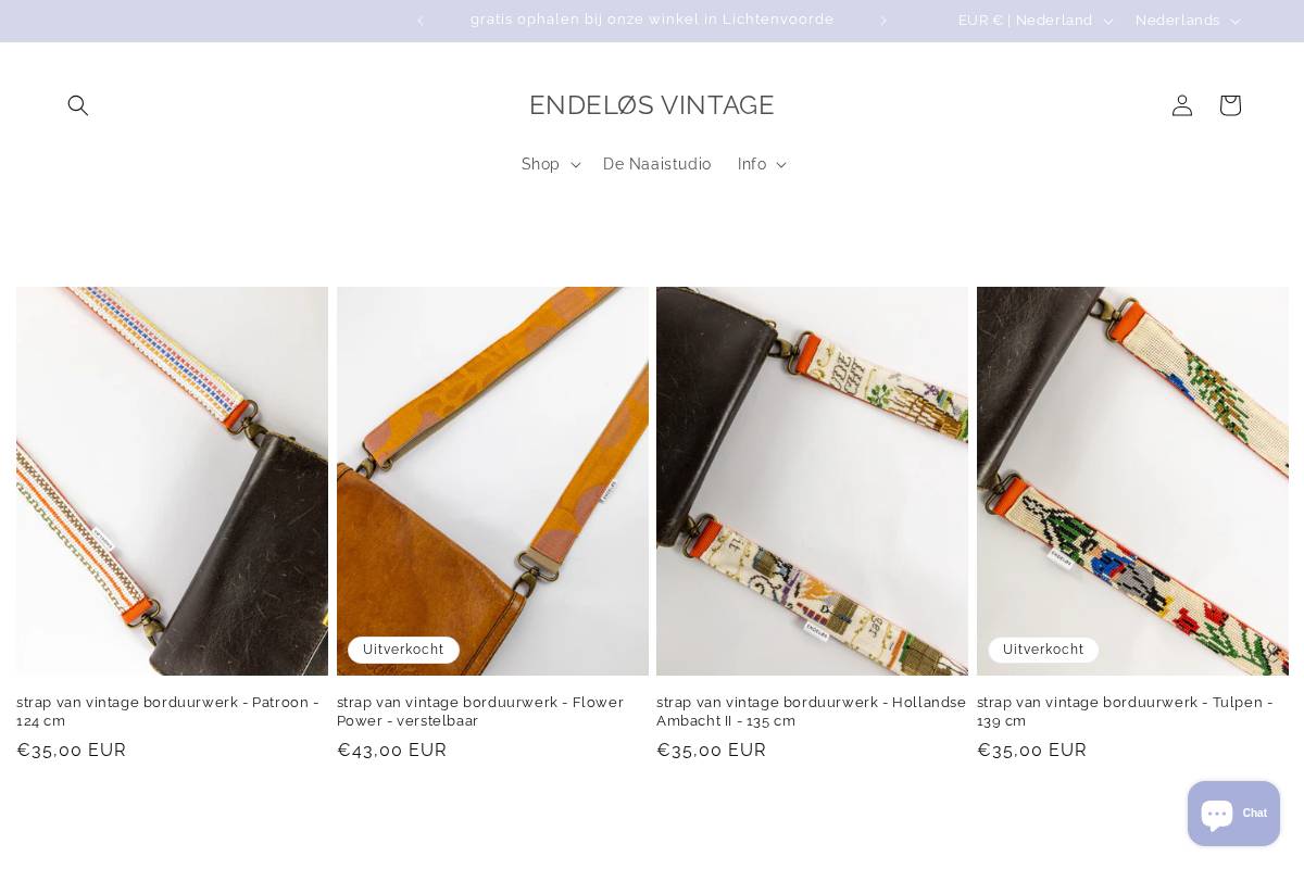 Endeløs Vintage homepage screenshot