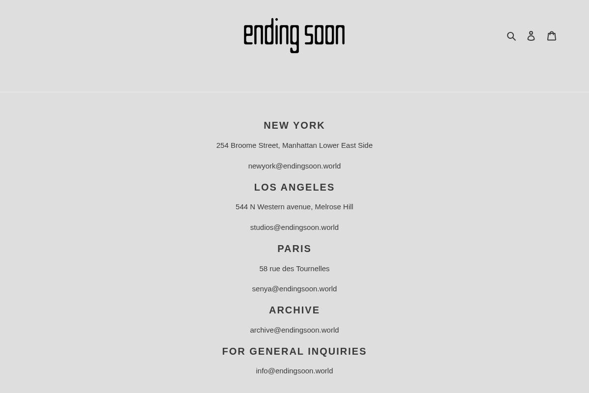 endingsoon.world homepage screenshot