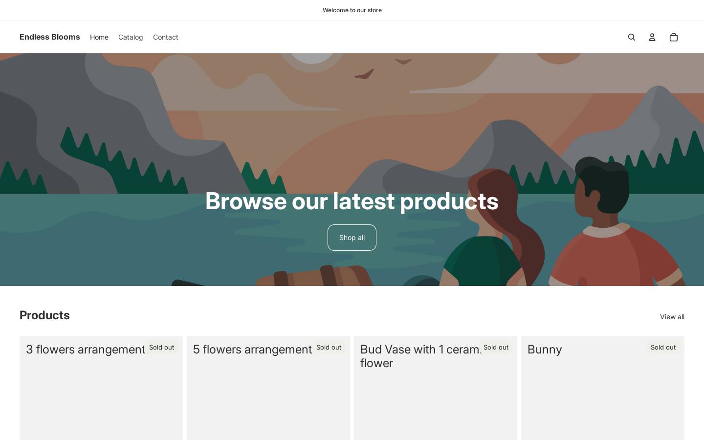 endless-blooms.com homepage screenshot