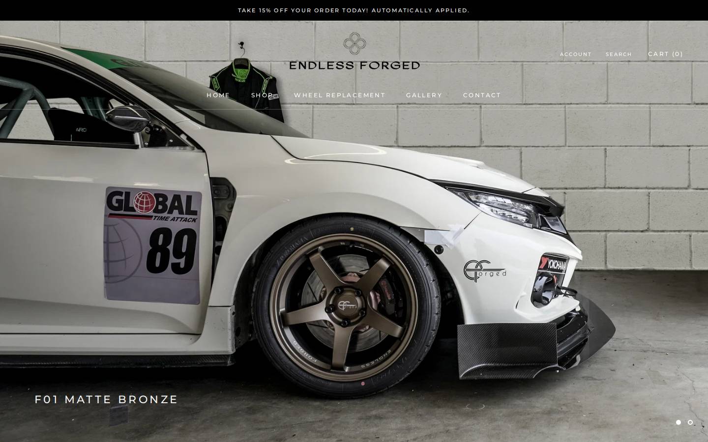 endless-forged.com homepage screenshot