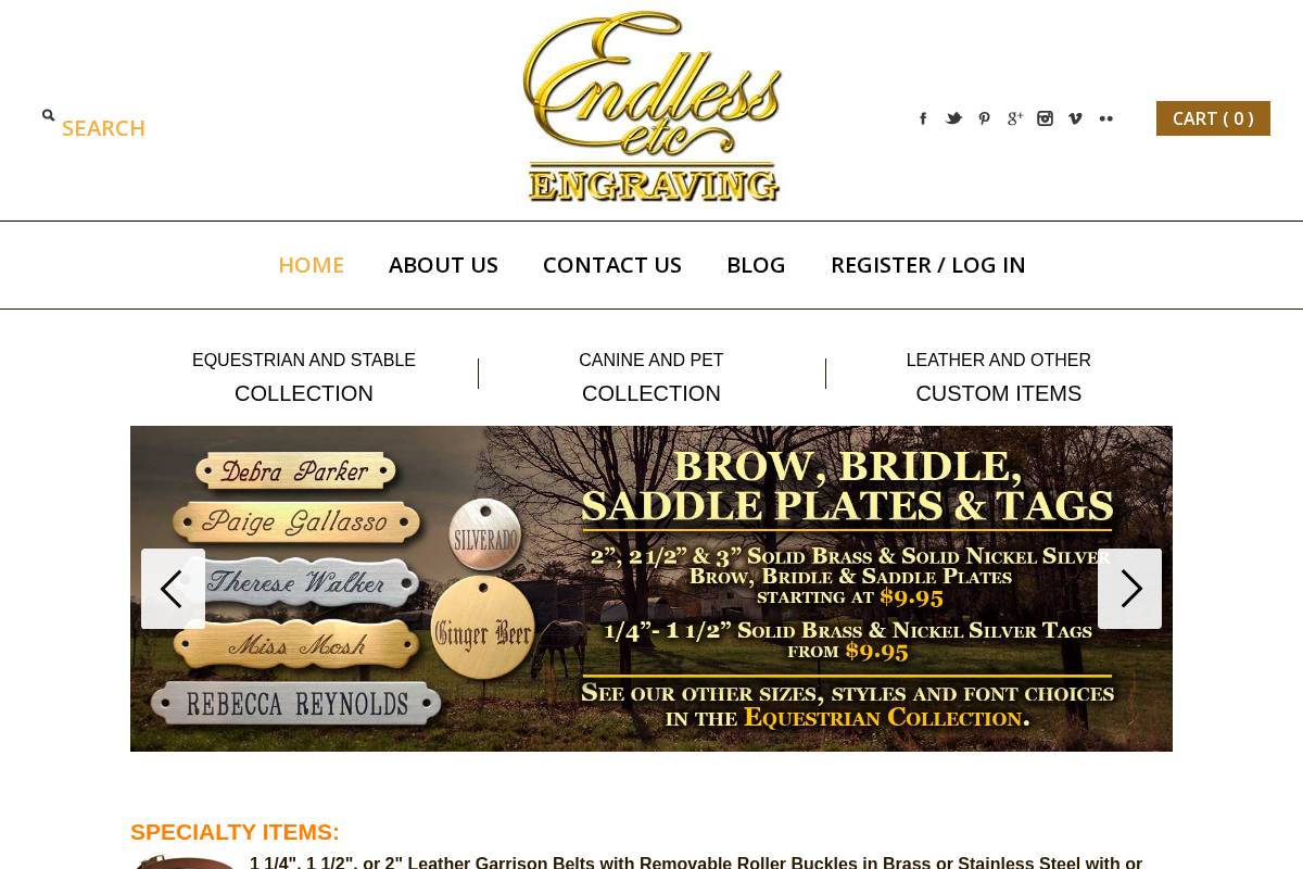 endlessetc.com homepage screenshot