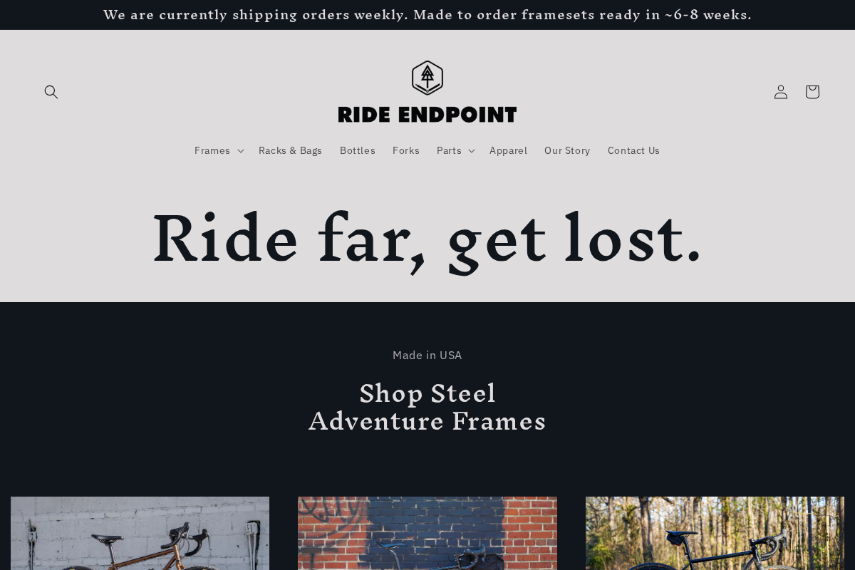 endpoint.bike homepage screenshot
