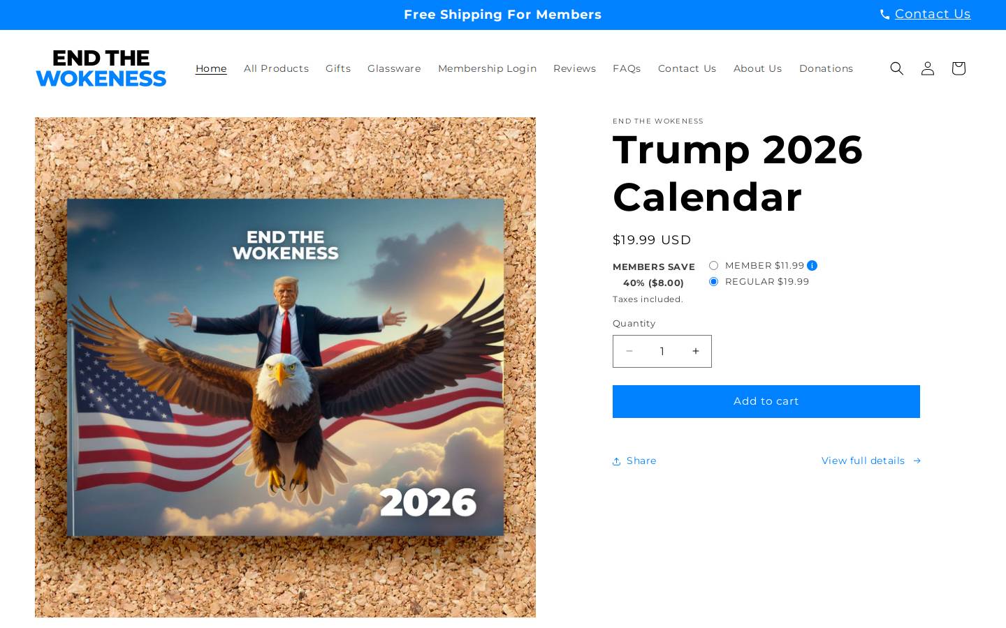Endthewokeness homepage screenshot