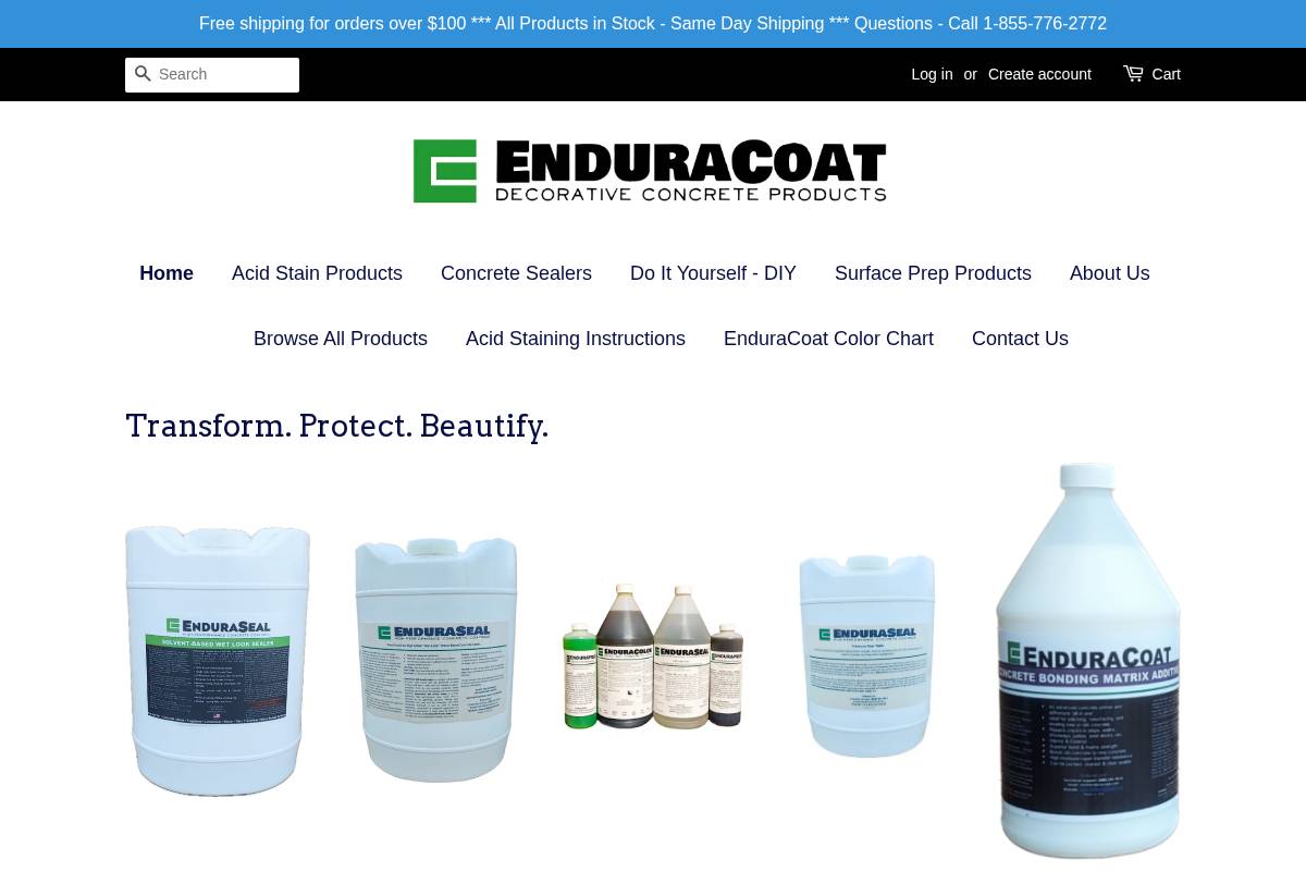 enduracoat.net homepage screenshot