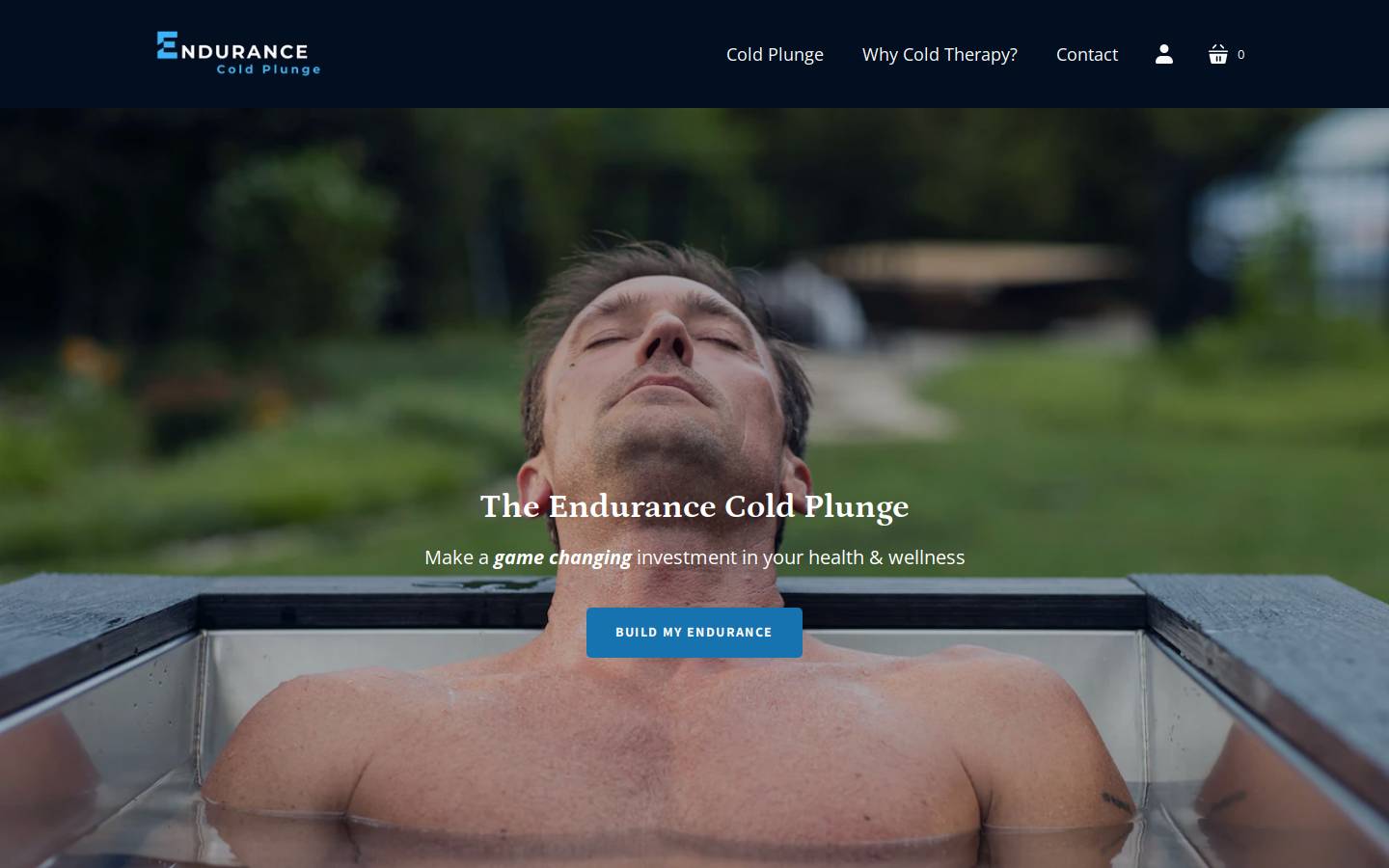 enduranceicebath.com homepage screenshot