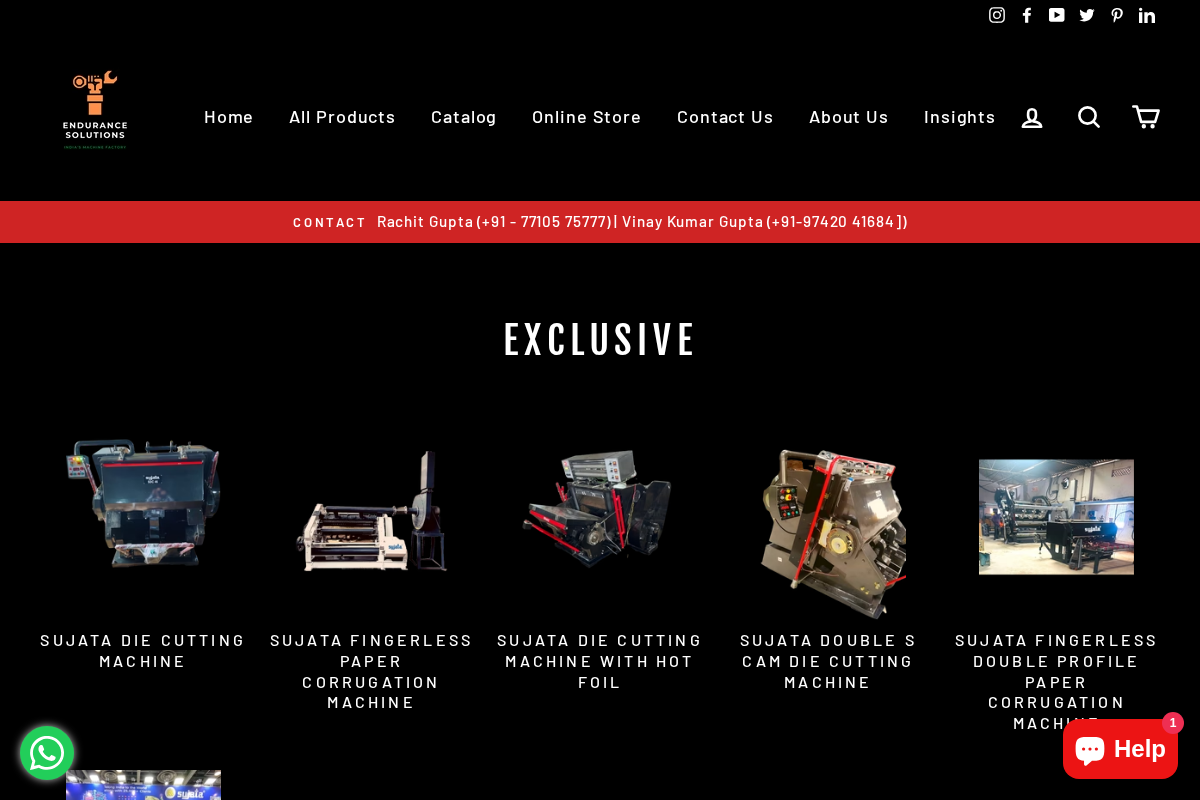 Endurancemachinery homepage screenshot