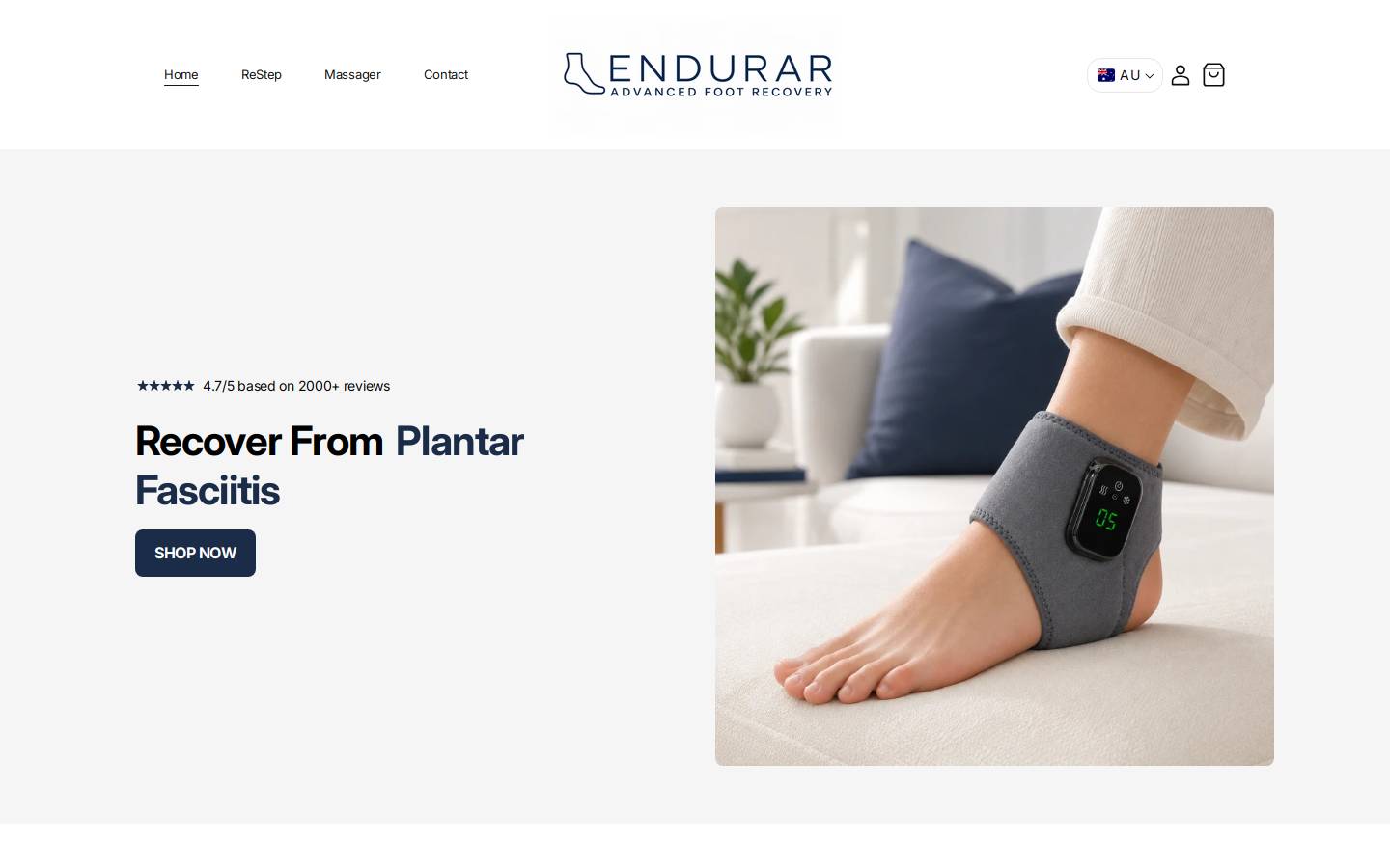 endurar.com homepage screenshot