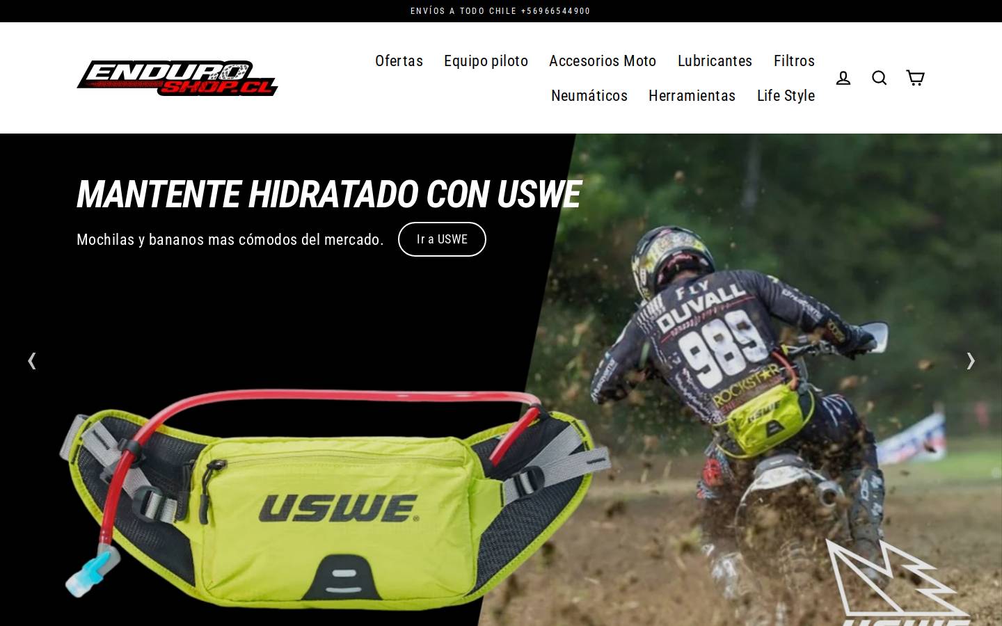 enduroshop.cl homepage screenshot