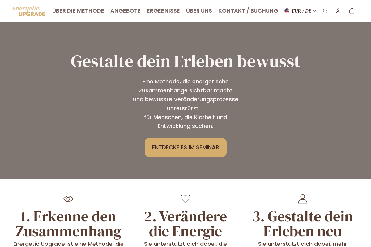 Energetic Upgrade homepage screenshot