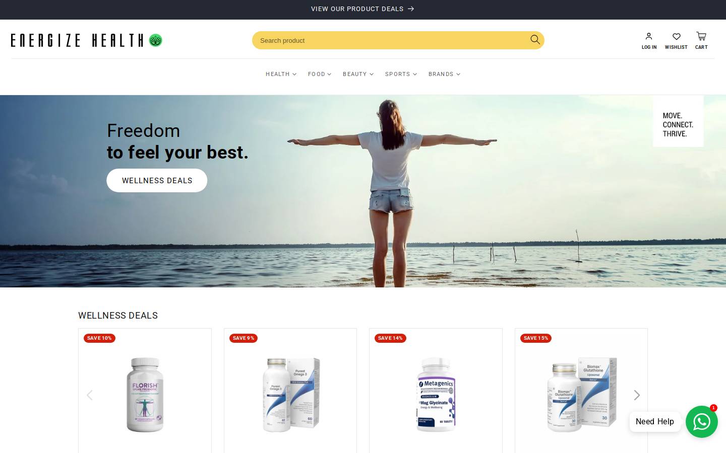 energize-health.co.za homepage screenshot