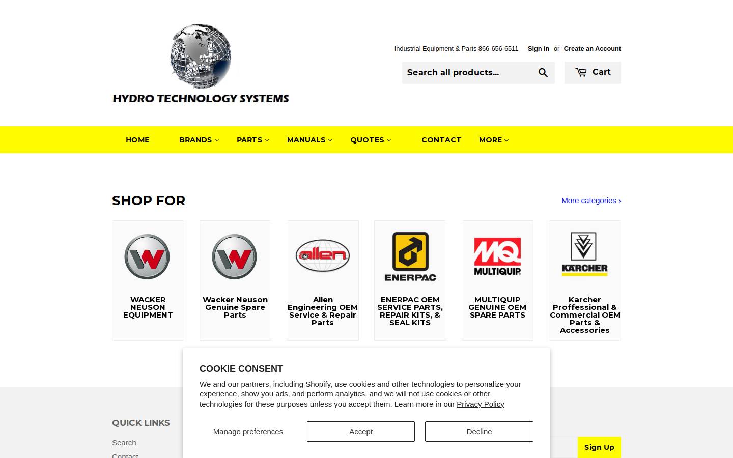 enerpacdirect.us homepage screenshot