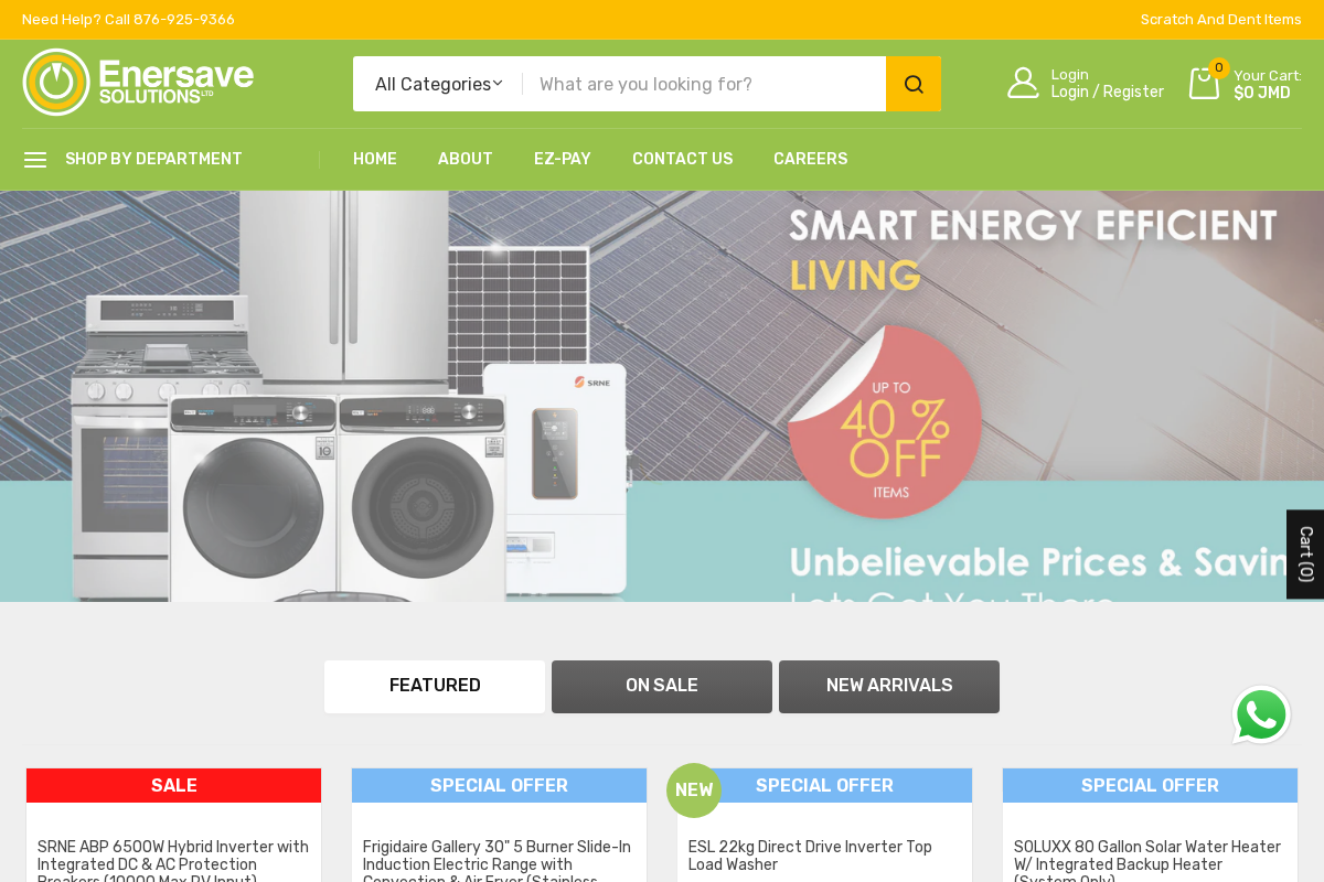 Enersave Solutions homepage screenshot