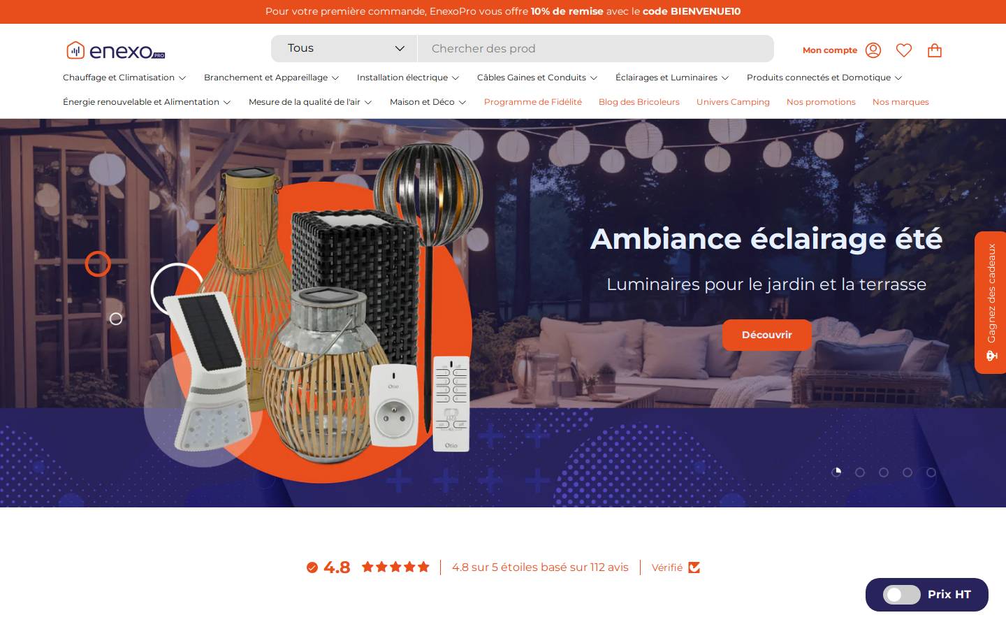 enexopro.com homepage screenshot