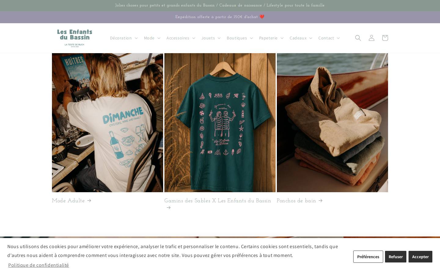 enfantsdubassin.com homepage screenshot