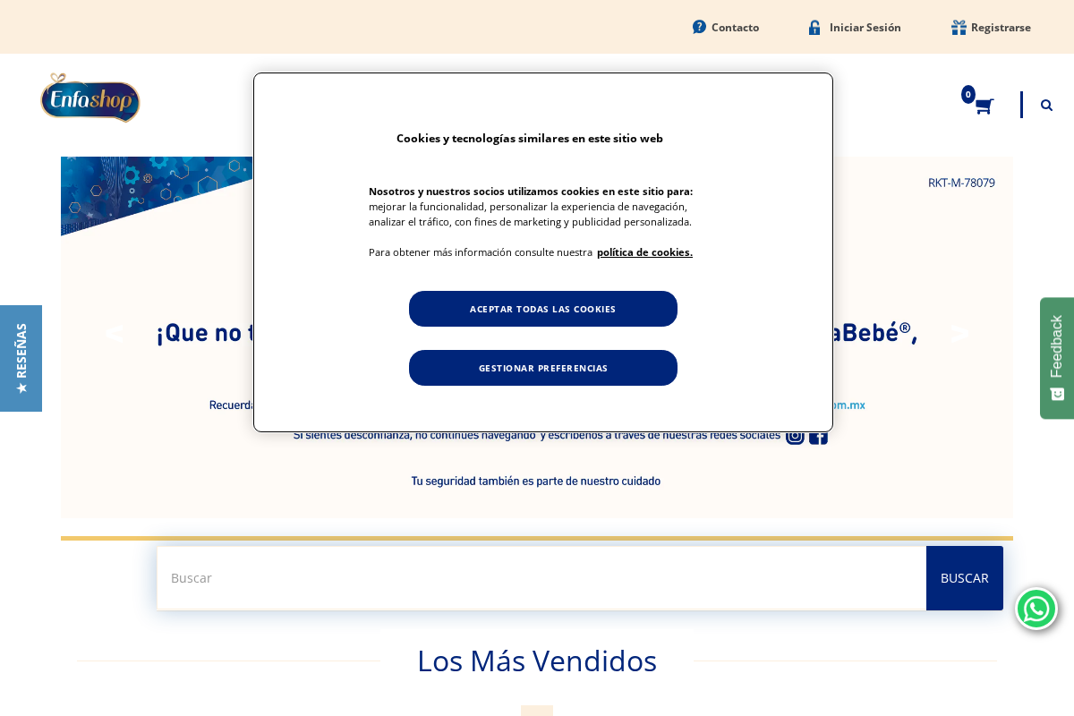 EnfaShop MX homepage screenshot