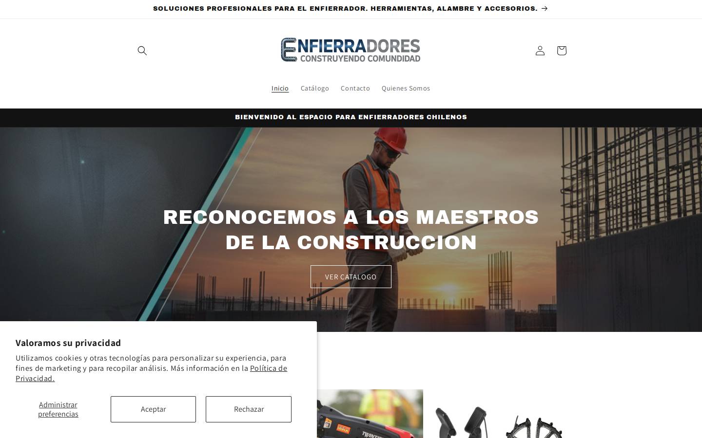 enfierradores.cl homepage screenshot