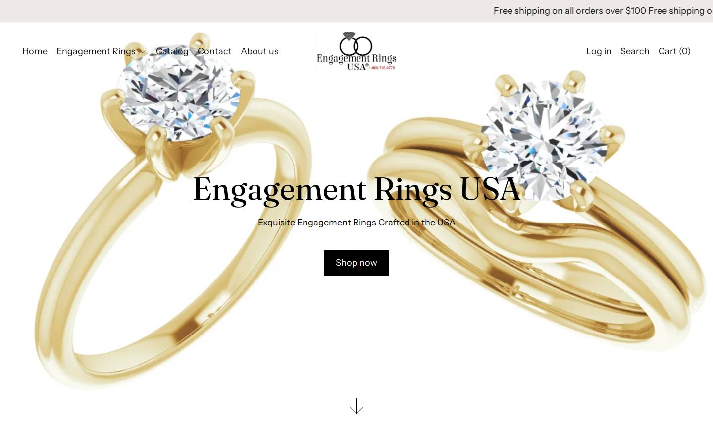 engagementringsusa.net homepage screenshot