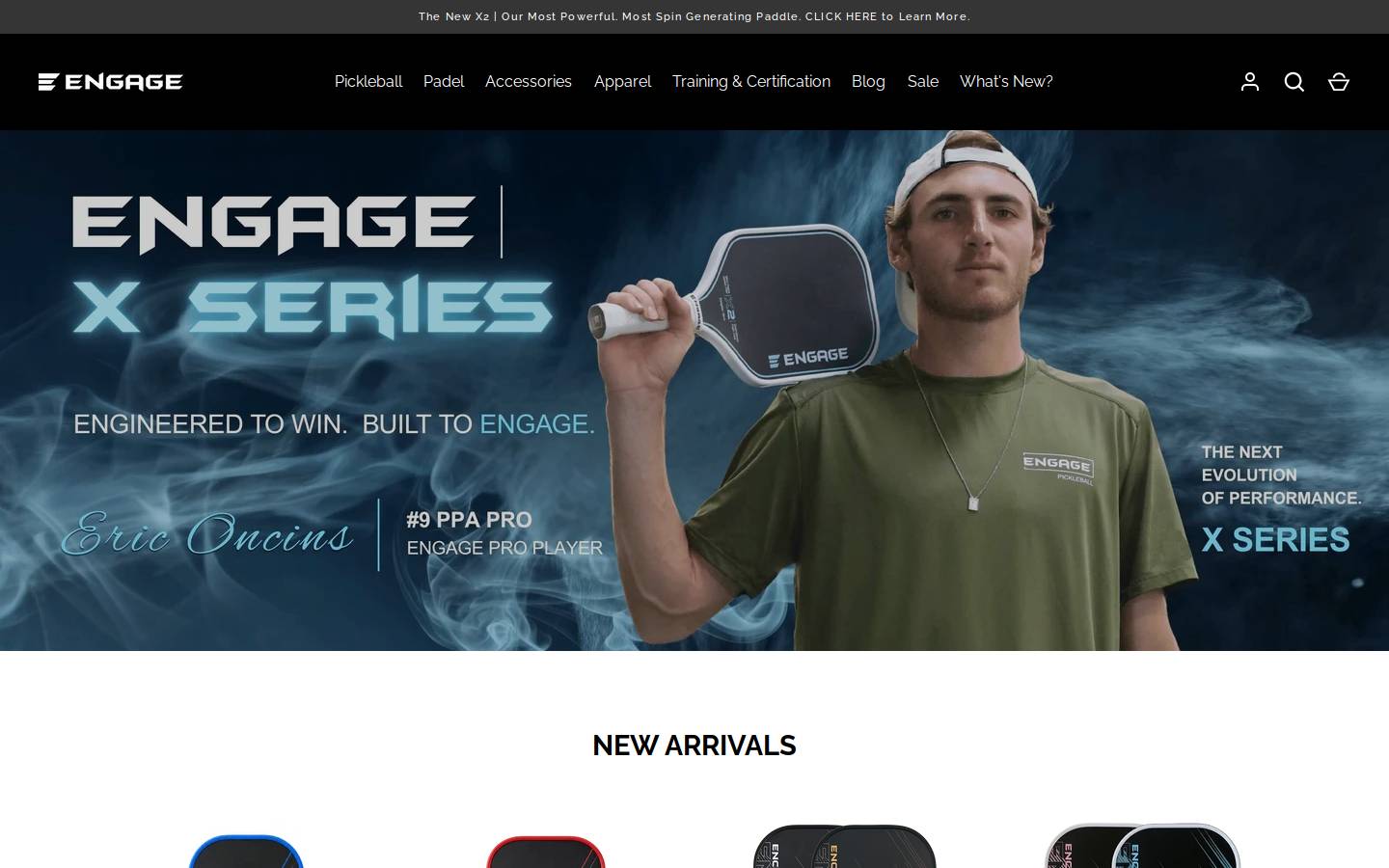 engagepickleball.com homepage screenshot