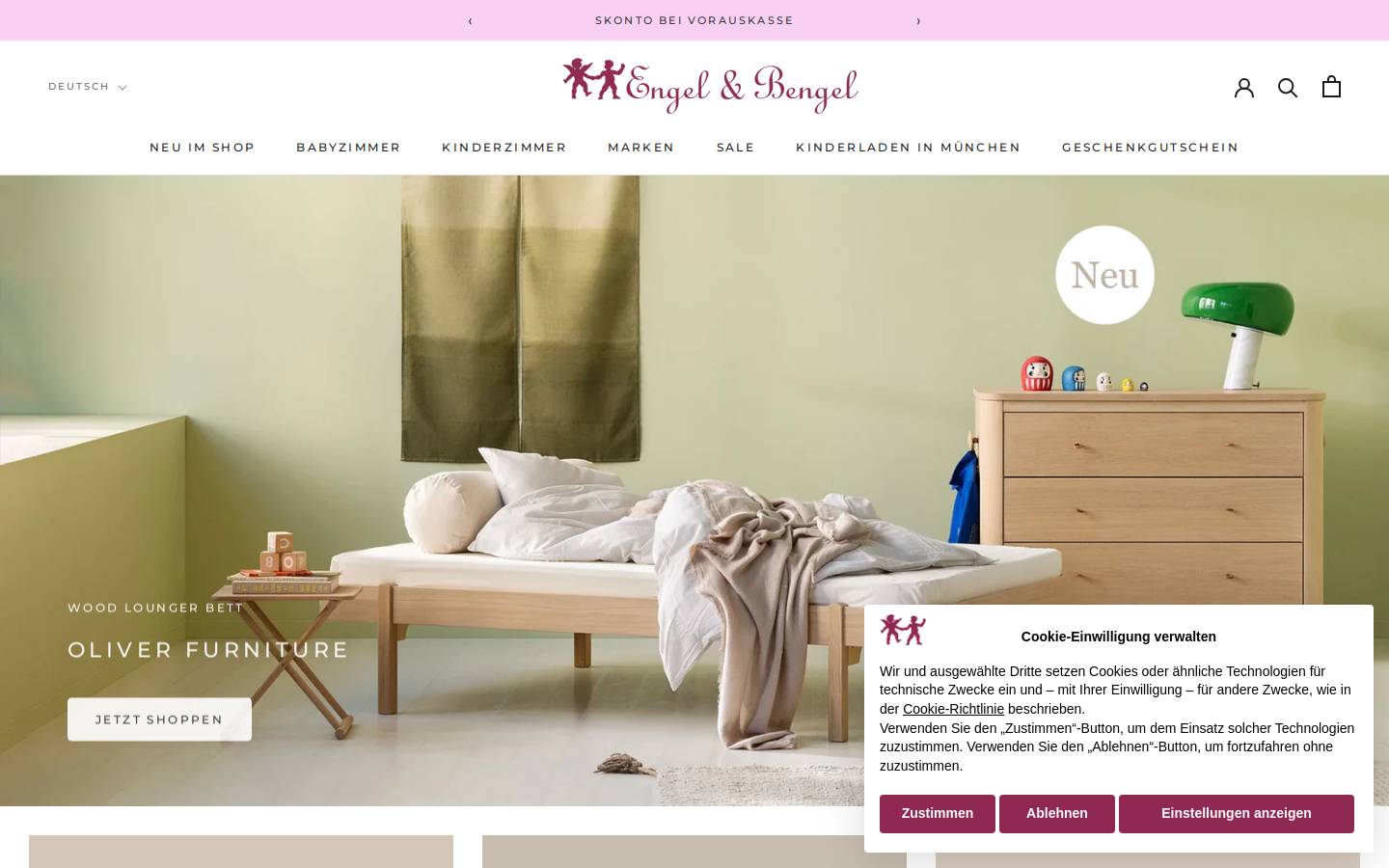 Engel & Bengel homepage screenshot