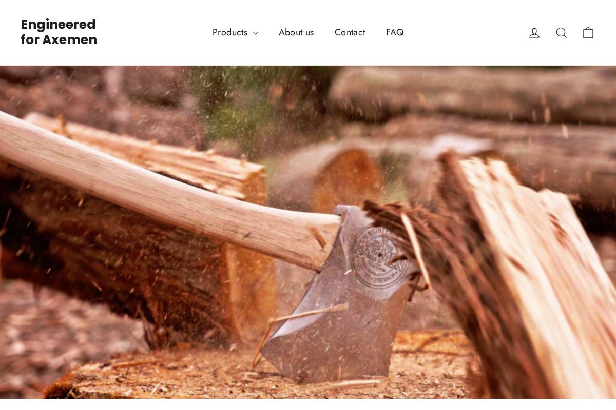 engineeredforaxemen.com.au homepage screenshot