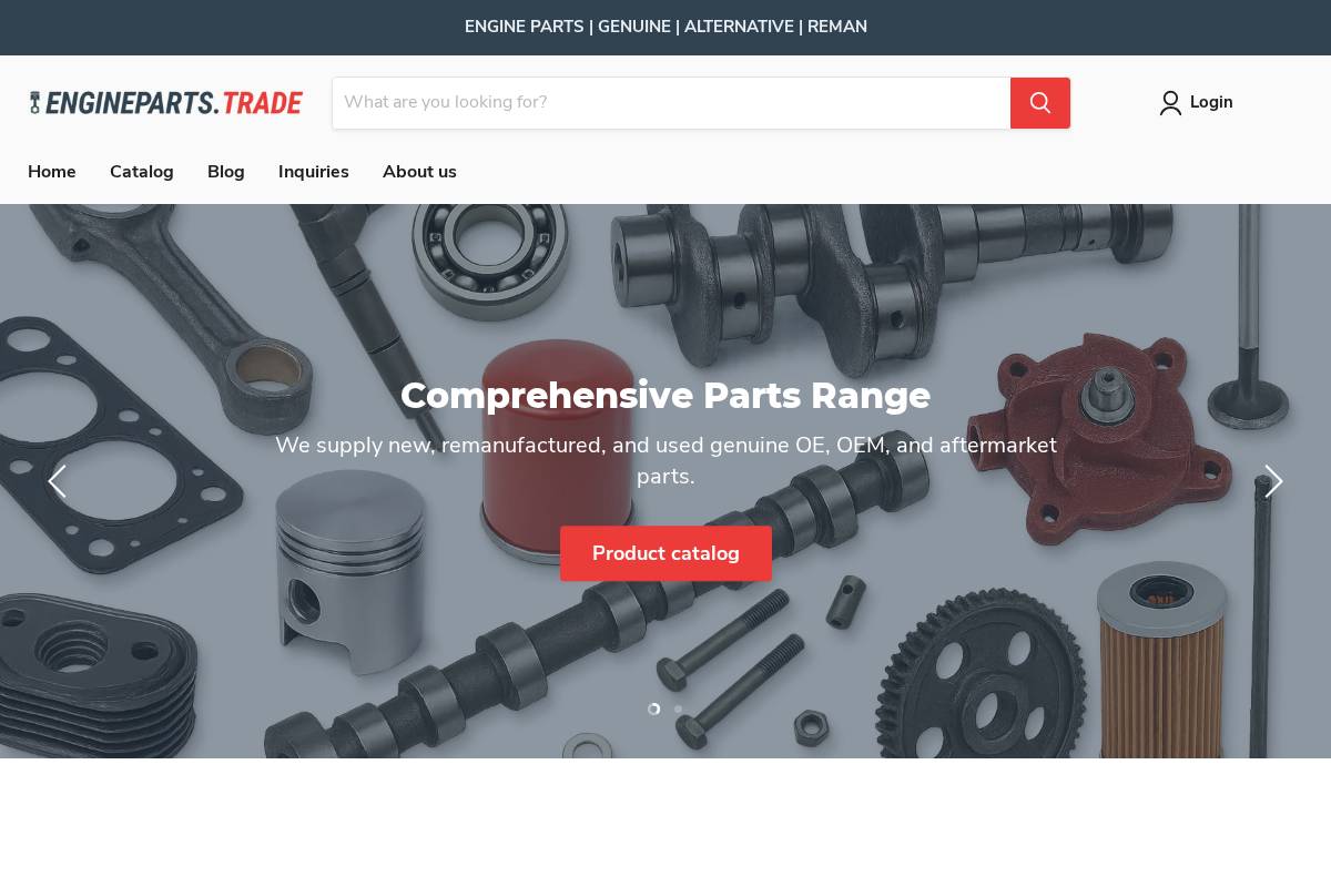 engineparts.trade homepage screenshot