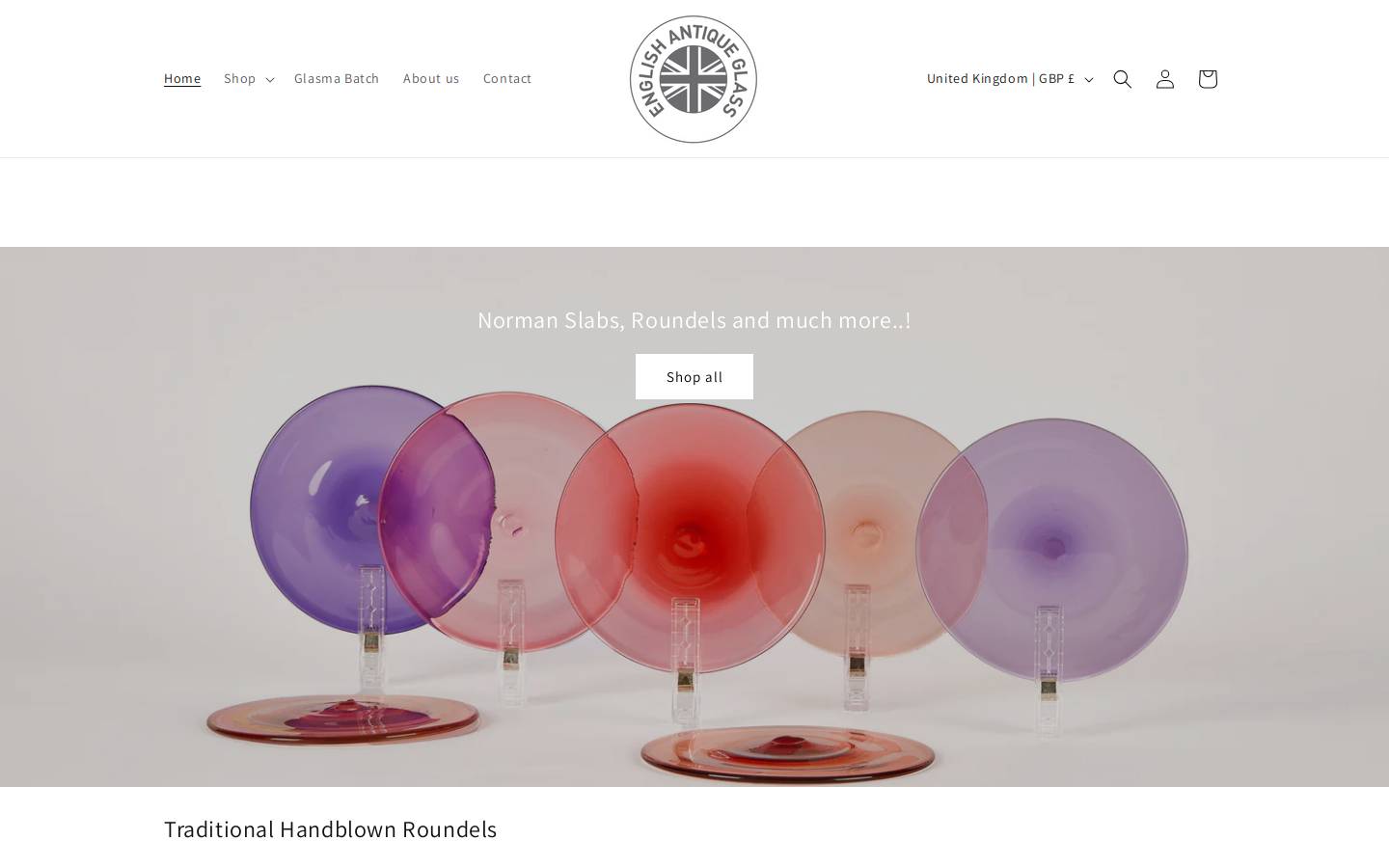 englishantiqueglass.co.uk homepage screenshot