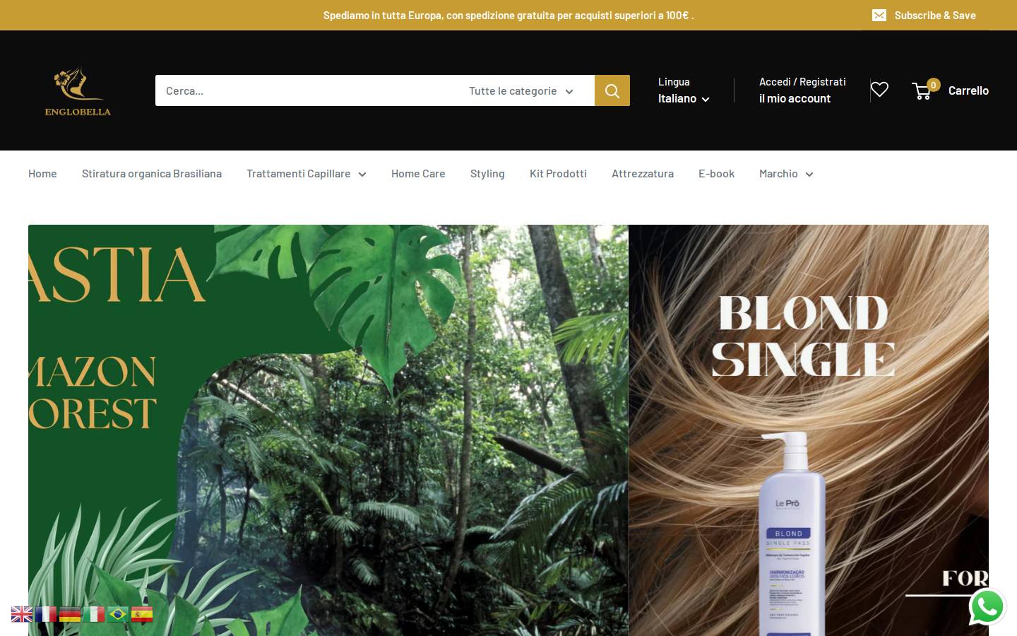 Englobella homepage screenshot