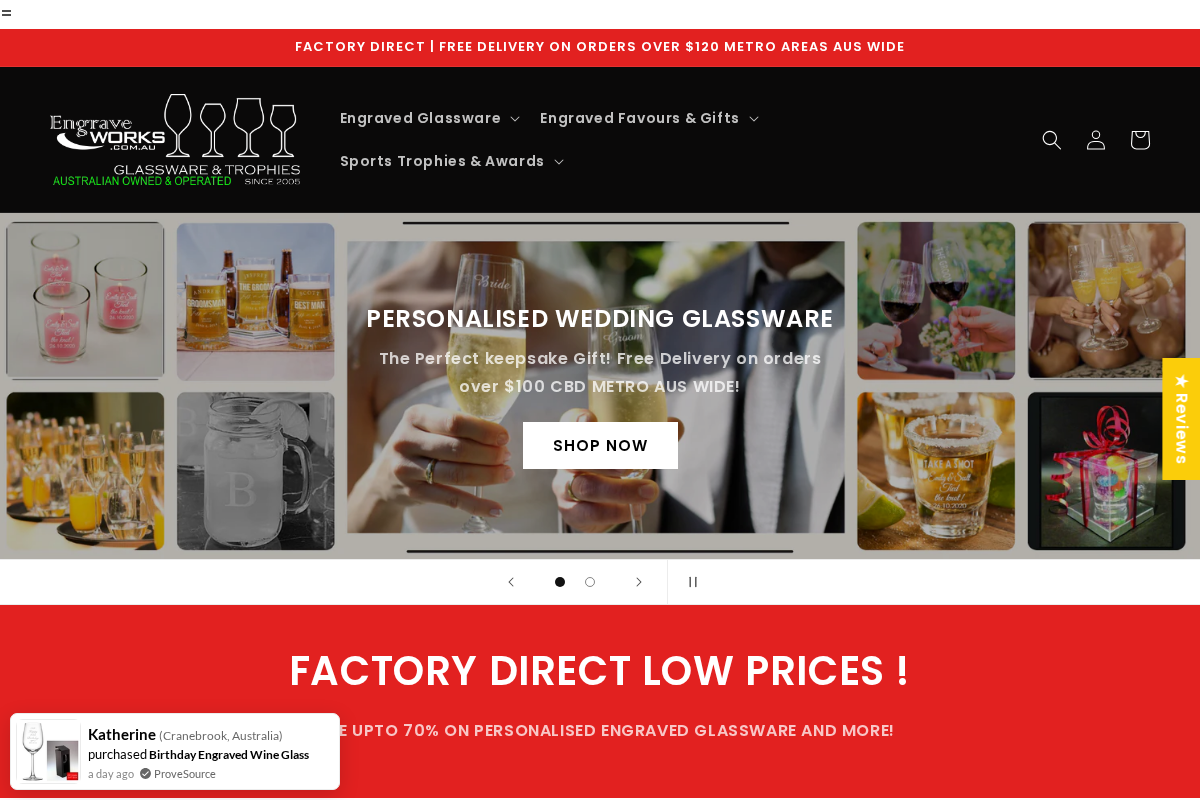 Engrave Works homepage screenshot