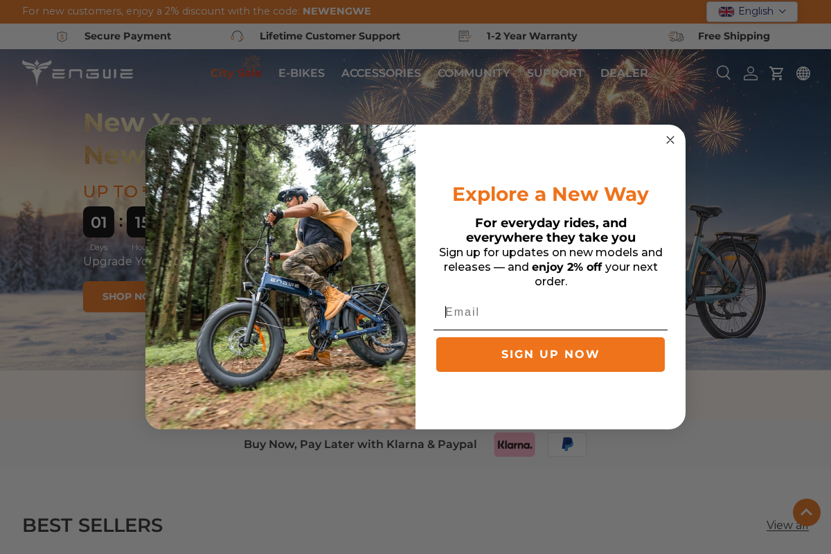 Engwe homepage screenshot