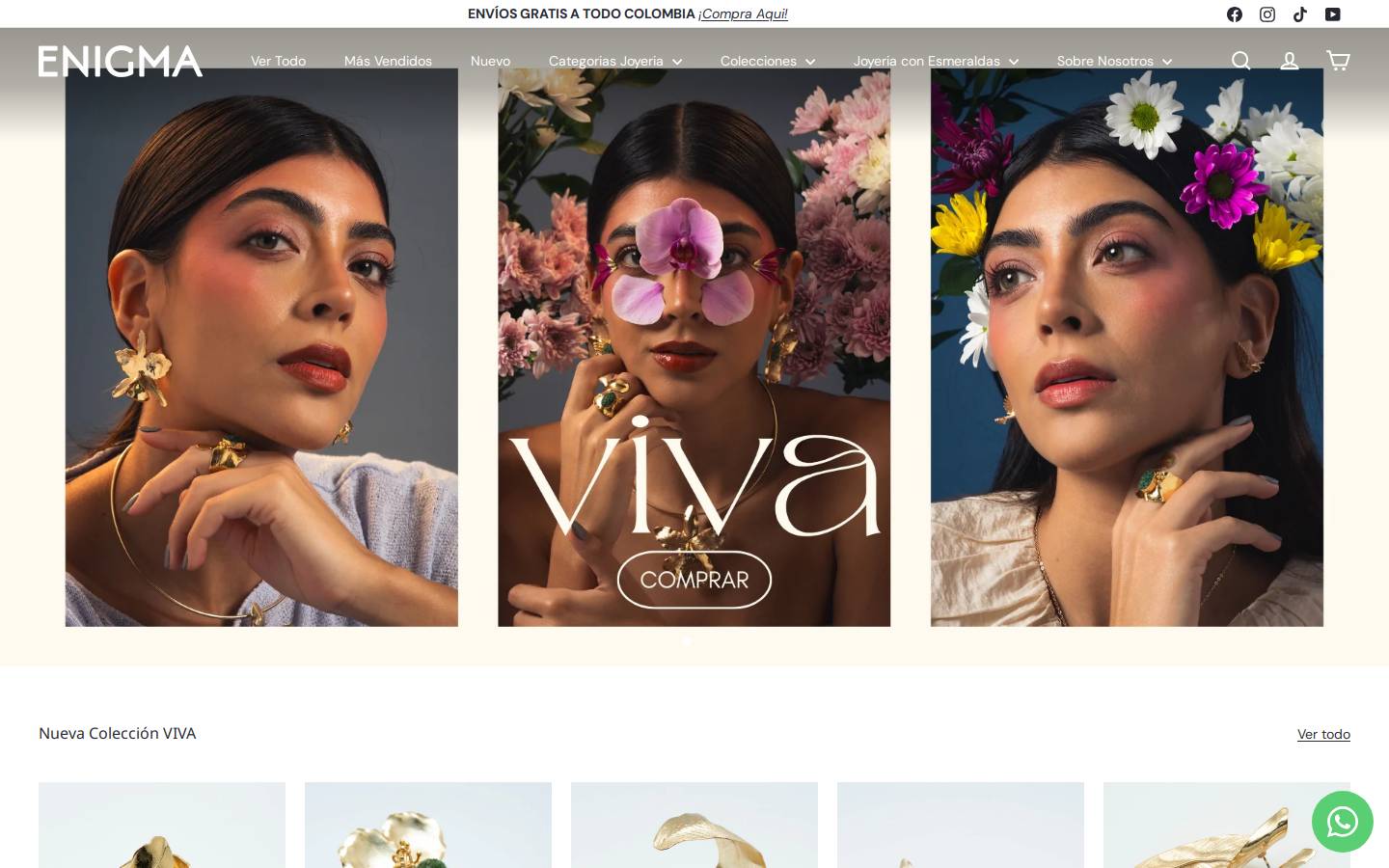enigmajoyeria.com homepage screenshot