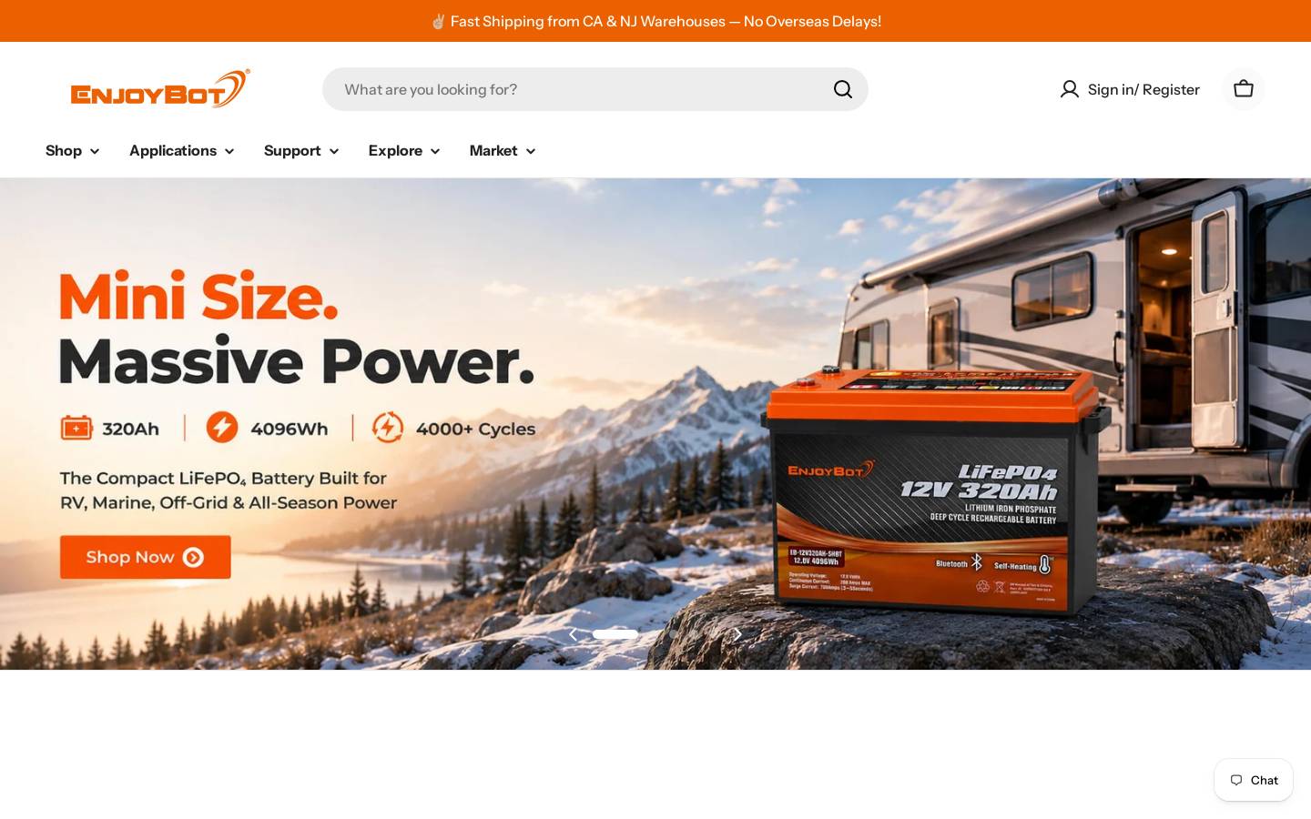Enjoybot homepage screenshot