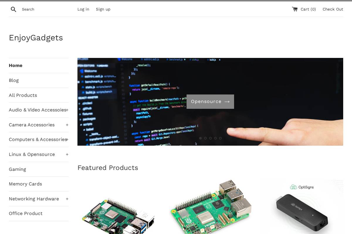 enjoygadgets.com homepage screenshot