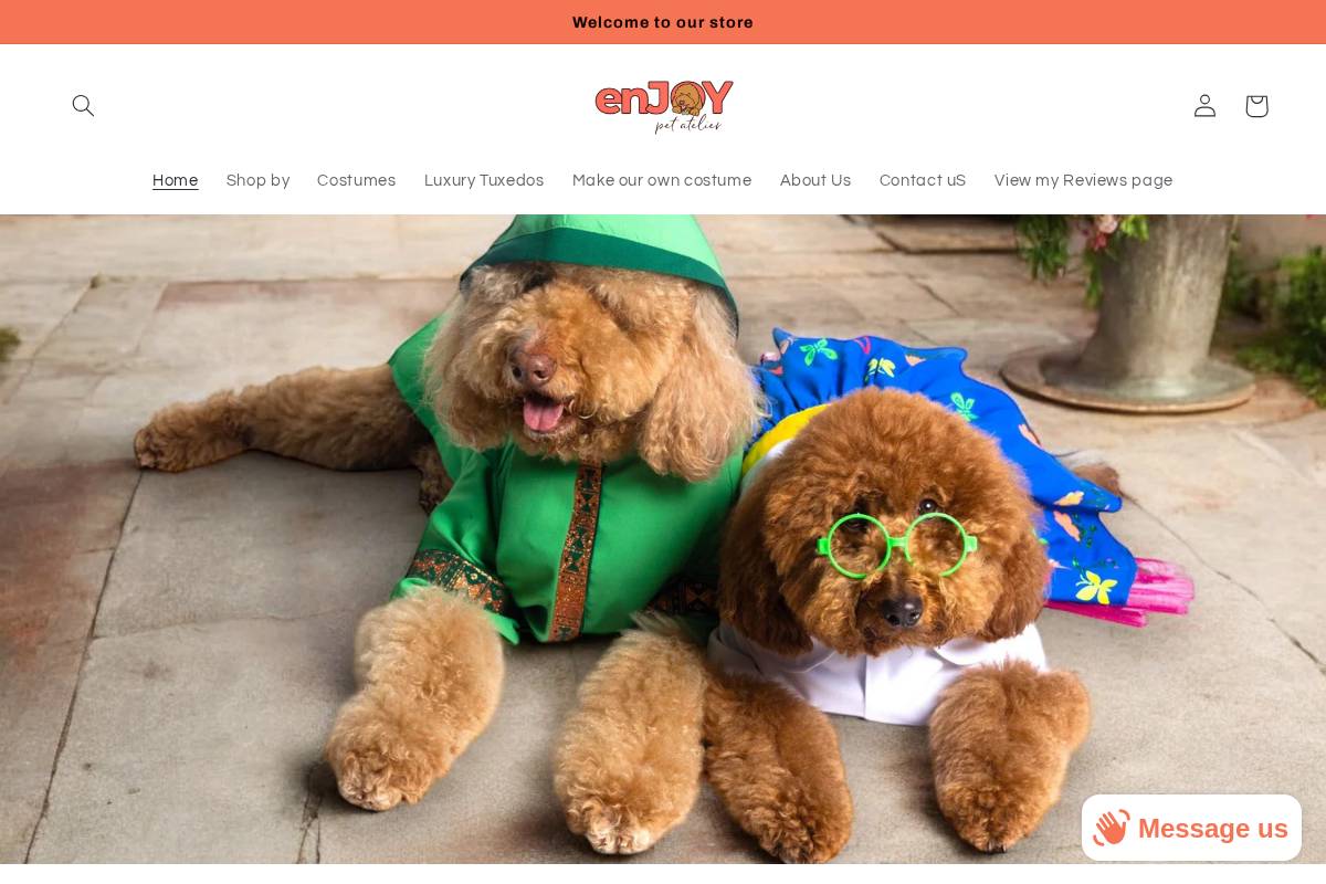 enjoypetatelier.com homepage screenshot