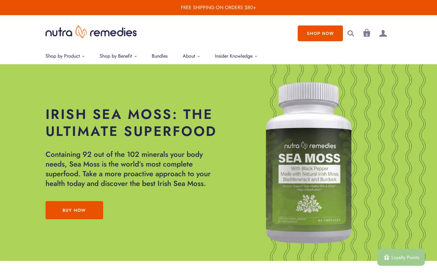 enjoyseamoss.com homepage screenshot