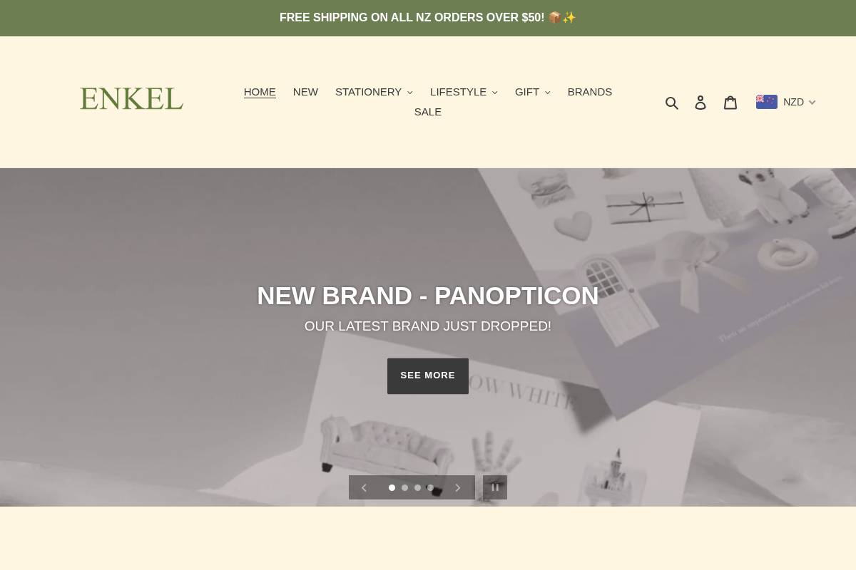 enkel.co.nz homepage screenshot