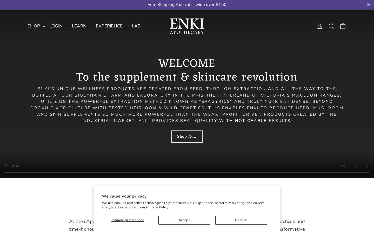 enki.com homepage screenshot
