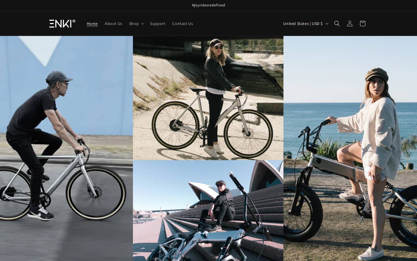 enkicycles.com homepage screenshot
