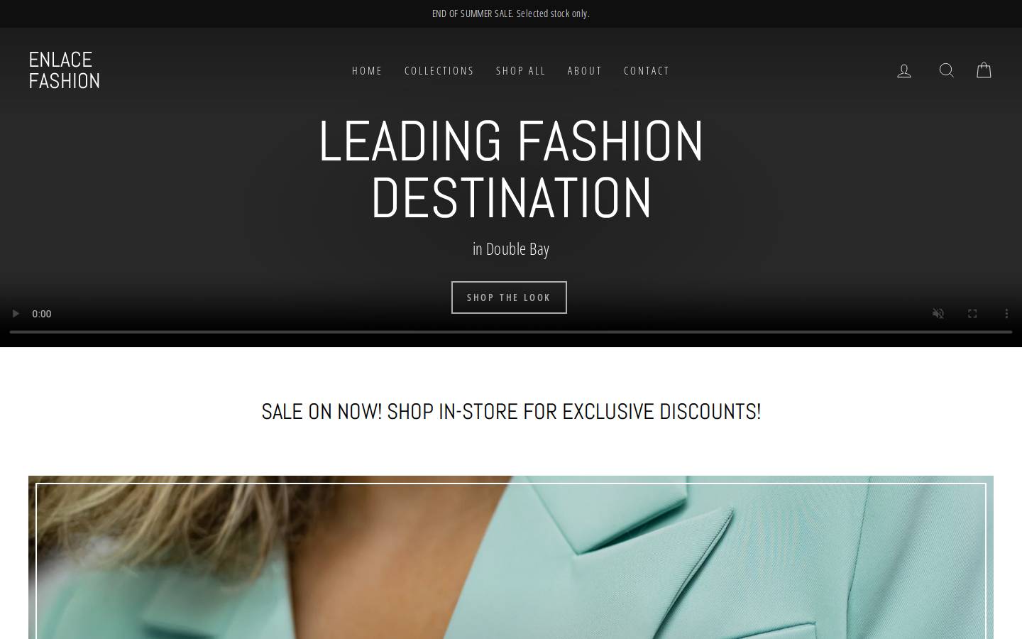 enlace.fashion homepage screenshot