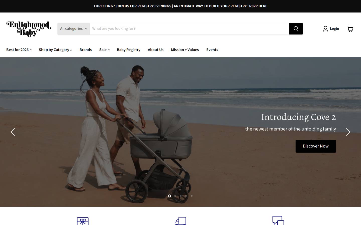 enlightenedbaby.com homepage screenshot