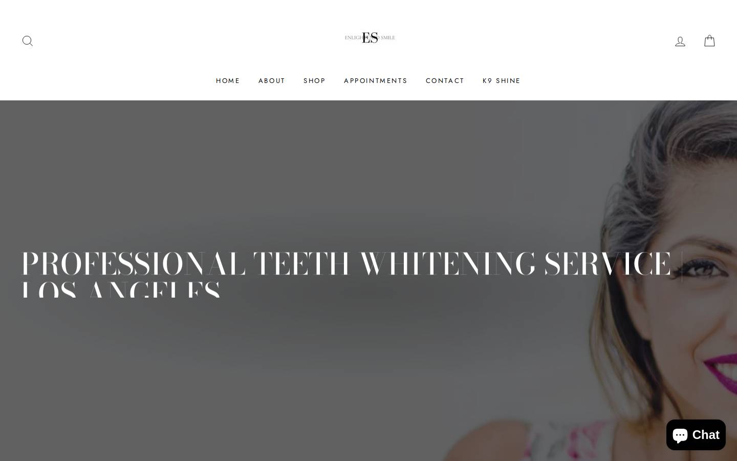 enlightenedsmile.com homepage screenshot