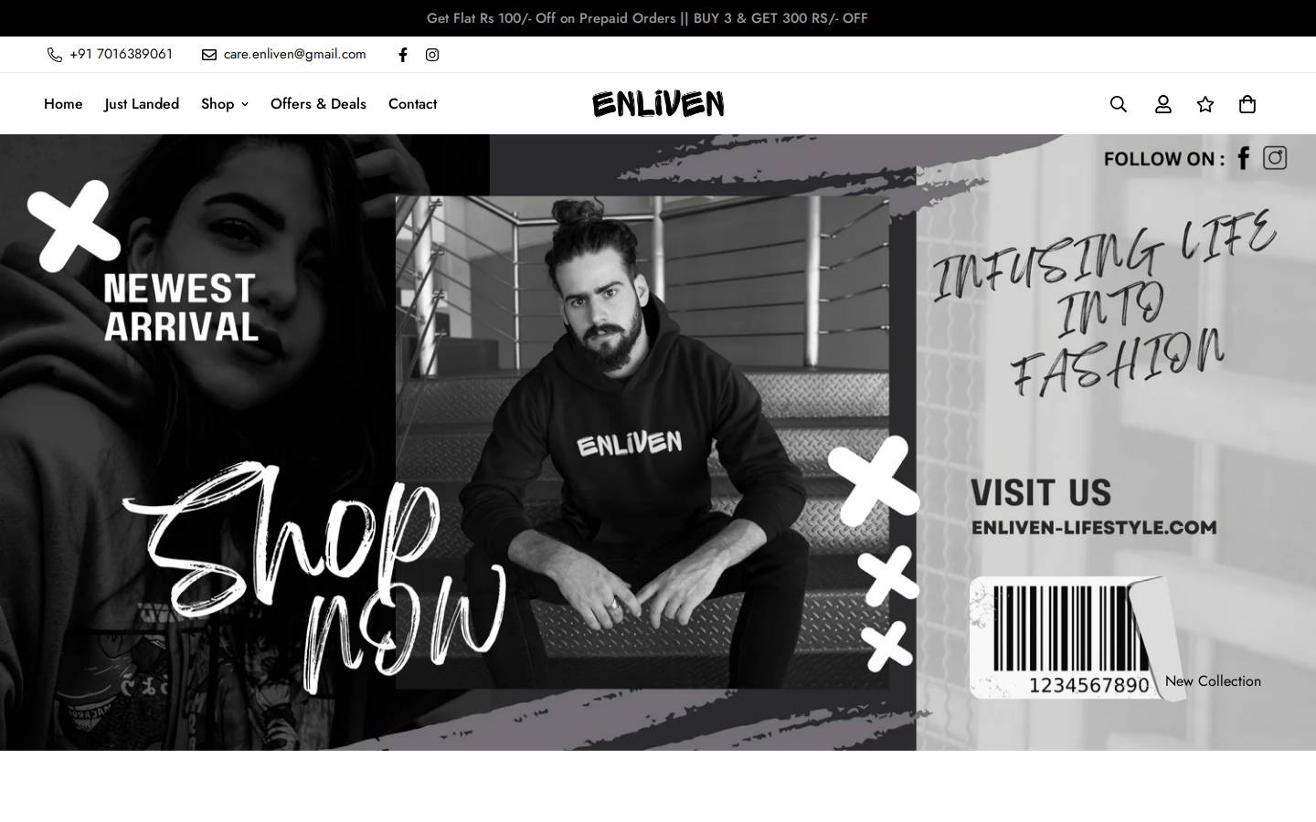 enliven-lifestyle.com homepage screenshot