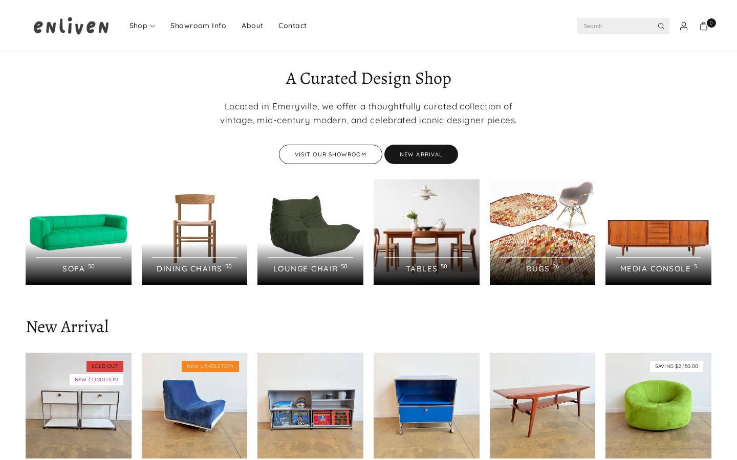 enlivenmart.com homepage screenshot