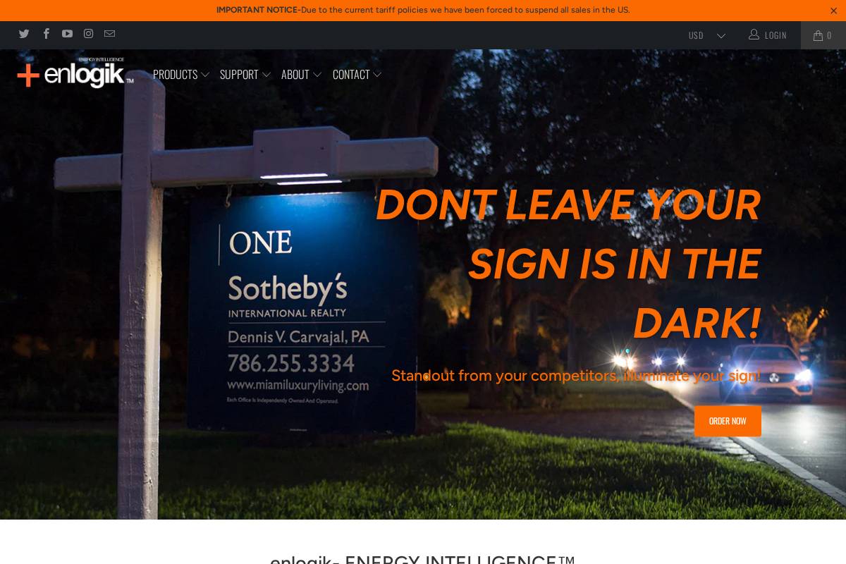 enlogik.com homepage screenshot