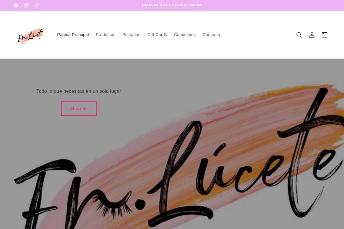 enlucete.com homepage screenshot