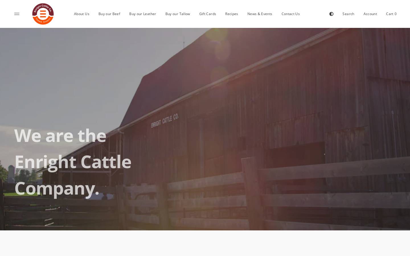 enrightcattlecompany.com homepage screenshot