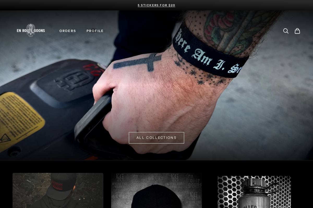 enroutegoons.com homepage screenshot