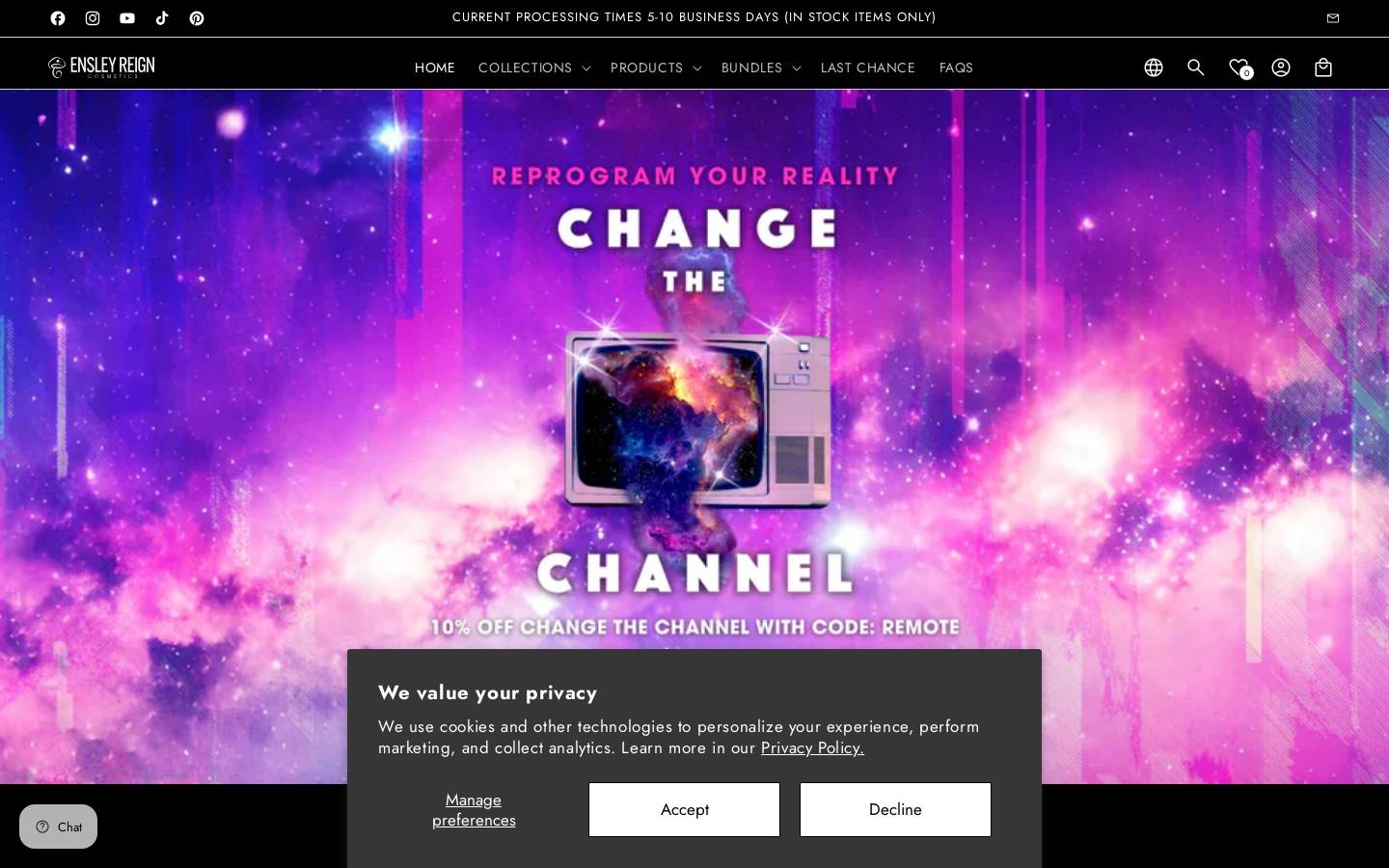 ensleyreign.com homepage screenshot